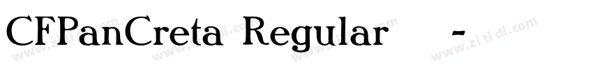 CFPanCreta Regular 常字体转换